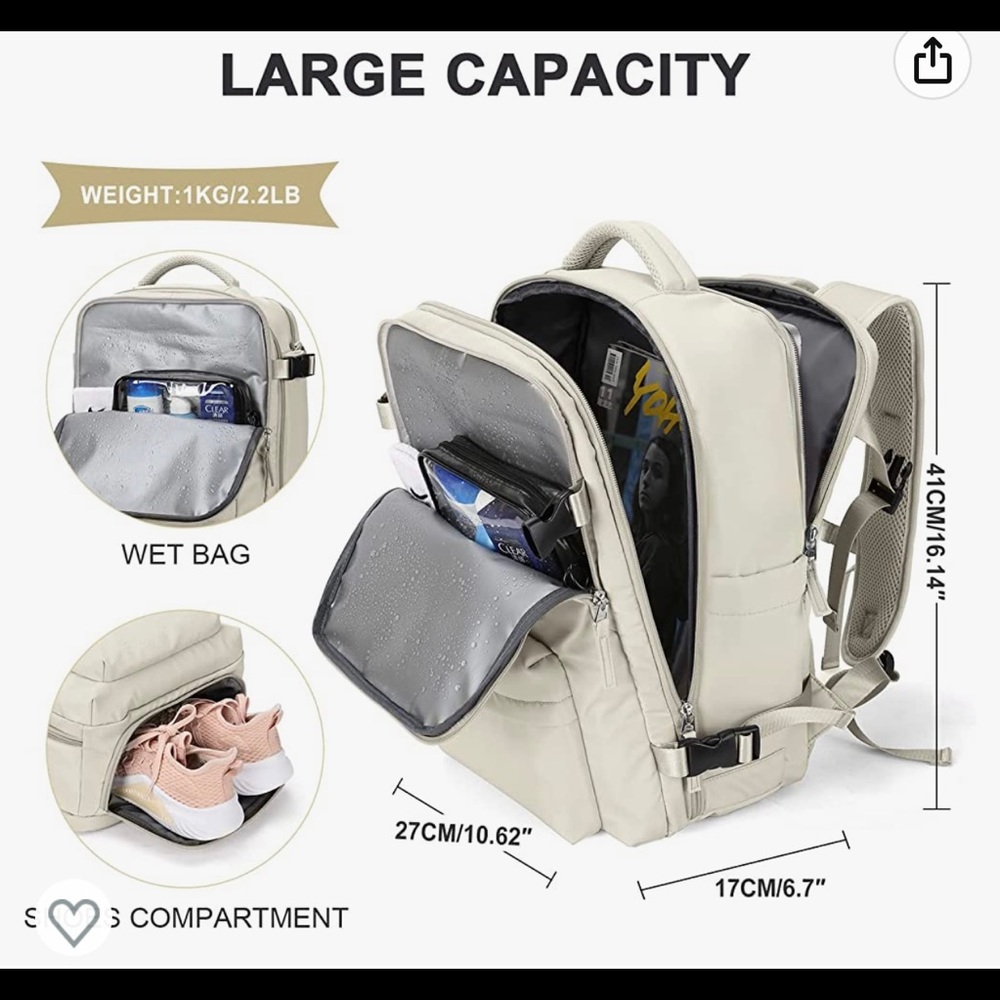 Travel Backpack NEW Carry On Backpack